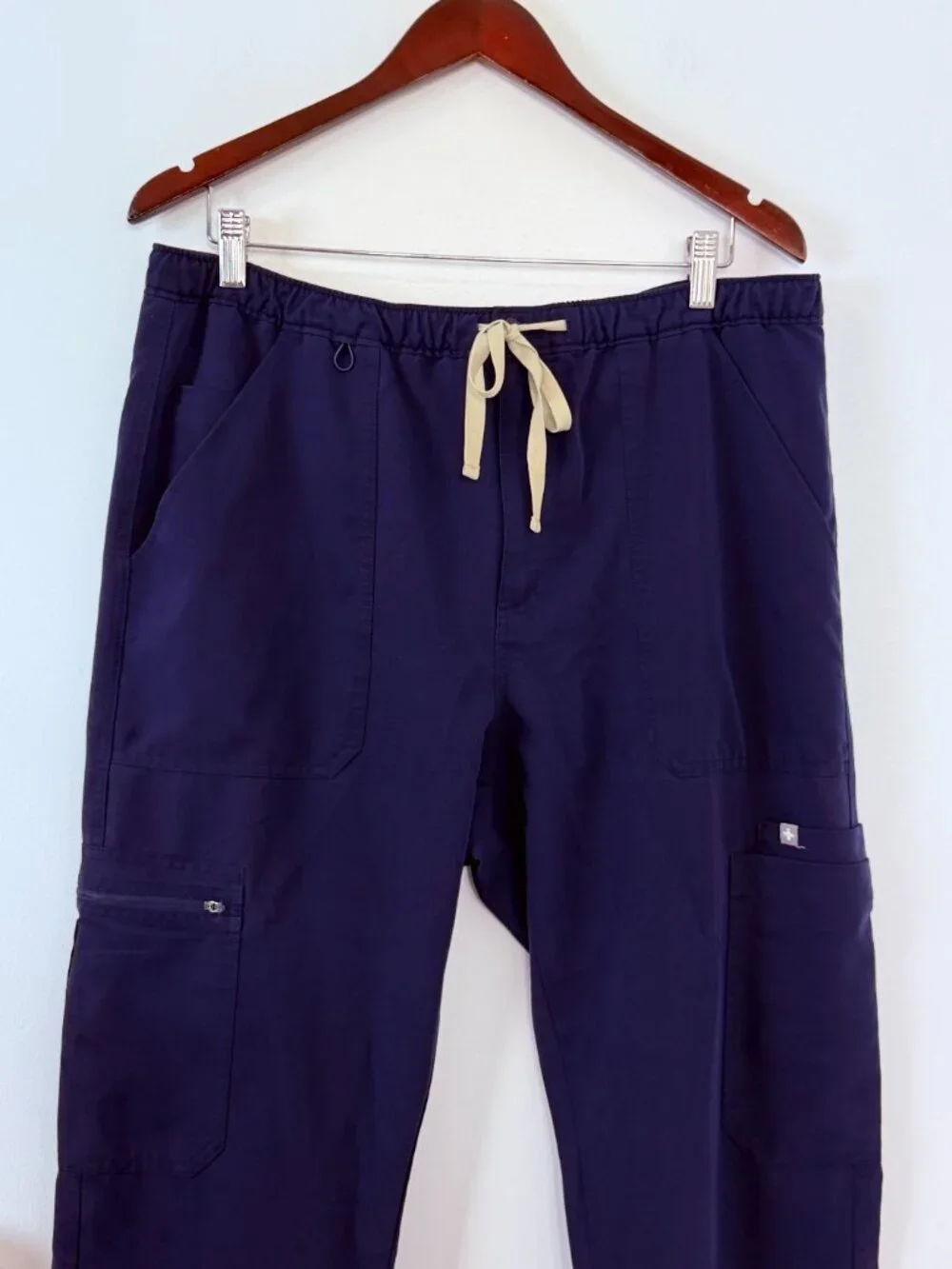 FIGS Cairo Cargo Straight-Leg Scrub Pants Men's Navy Blue Size XL/Short